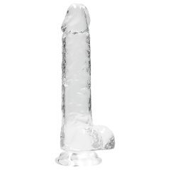 REALROCK - átlátszó élethű dildó - átlátszó (19cm)