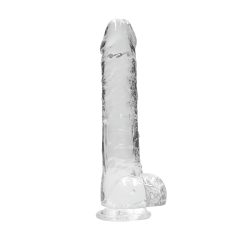 REALROCK - átlátszó élethű dildó - átlátszó (22cm)