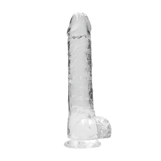 REALROCK - átlátszó élethű dildó - átlátszó (22cm)