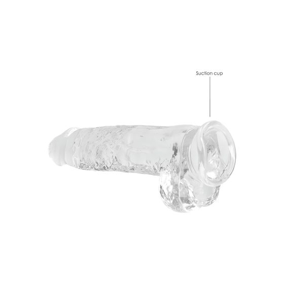 REALROCK - átlátszó élethű dildó - átlátszó (22cm)