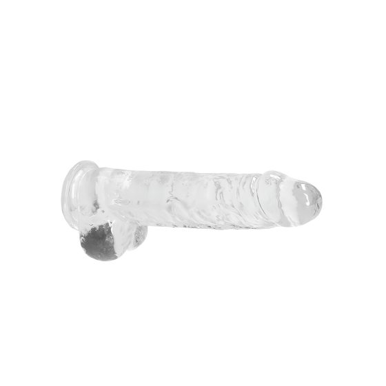 REALROCK - átlátszó élethű dildó - átlátszó (22cm)
