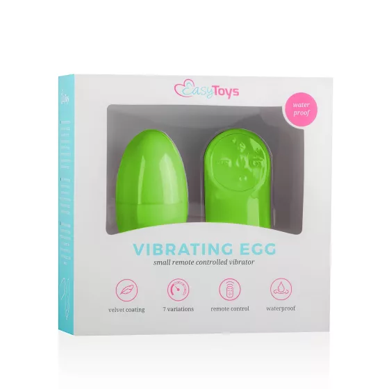 / Easytoys - 7 ritmusú rádiós vibrációs tojás (zöld)