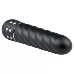 Easytoys Diamond Twirled - csavart rúd vibrátor (fekete)