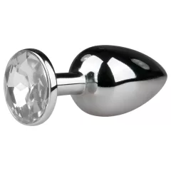 EasyToys - fém anál plug (ezüst-fehér)