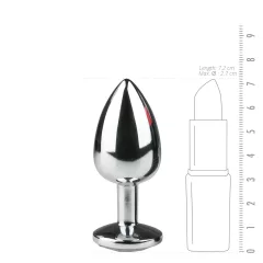 EasyToys - fém anál plug (ezüst-fehér)