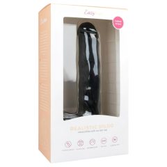   Easytoys - tapadókorongos, herés nagy dildó (26,5cm) - fekete