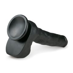   Easytoys - tapadókorongos, herés nagy dildó (29,5cm) - fekete