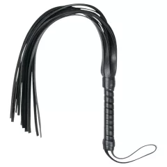 EasyToys Flogger - puha műbőr BDSM korbács (fekete)