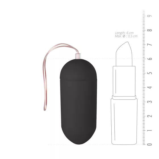 EasyToys - hordható távirányítós vibrotojás (fekete)