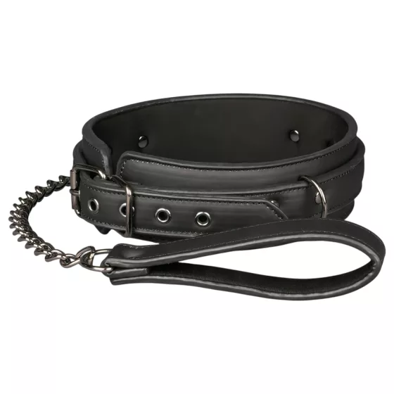 EasyToys - fétis nyakörv és póráz, bondage szett (fekete)