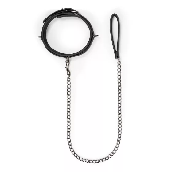 EasyToys - fétis nyakörv és póráz, bondage szett (fekete)