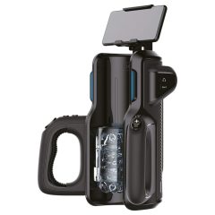   LETEN SM 500 - fel-le mozgó maszturbátor telefon tartóval (fekete)