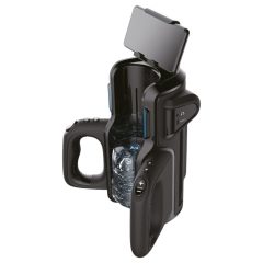   LETEN SM 500 - fel-le mozgó maszturbátor telefon tartóval (fekete)