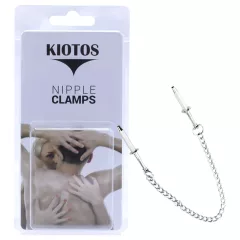   Kiotos - rozsdamentes acél bimbócsipesz, BDSM kiegészítő (ezüst)