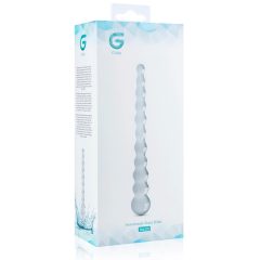 Gildo Glass No. 20 - gyöngyös üveg dildó (átlátszó)