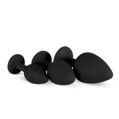   EasyToys Diamond - köves anál plug szett kezdőknek (fekete)