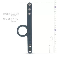   Boners Strap L - péniszgyűrű és heregyűrű egyben (szürke)