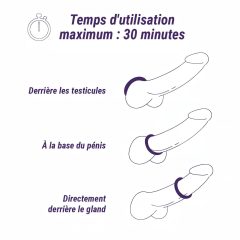 Boners - szilikon péniszgyűrű szett - 3db (szürke)