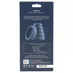 Boners - szilikon péniszgyűrű szett - 6 db (szürke)