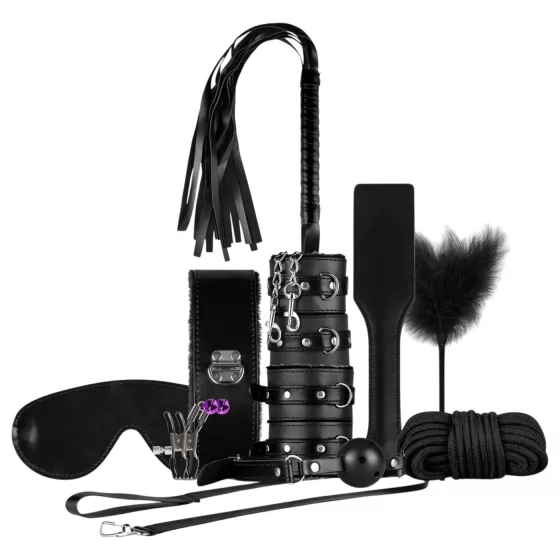 Secret Pleasure Chest - haladó BDSM készlet - 14 részes (fekete)