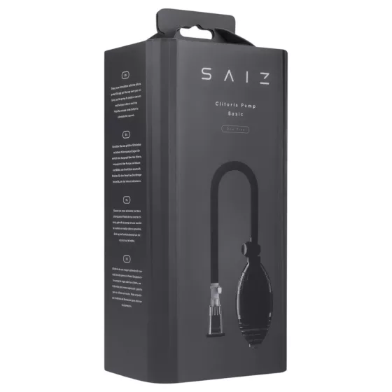 Saiz Basic - klitorisz pumpa, csiklóizgató (átlátszó-fekete)
