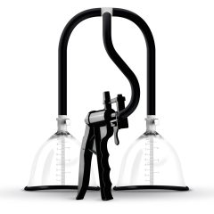 Saiz Premium - dupla mellpumpa - kicsi (átlátszó-fekete)