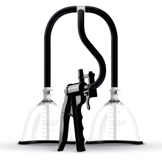 Saiz Premium - dupla mellpumpa - kicsi (átlátszó-fekete)