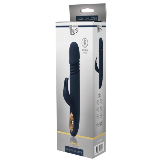 Goddess Zephyros - vízálló, csiklókaros lökő vibrátor (kék)