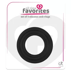 All time Favorites - péniszgyűrű szett - 3db (fekete)