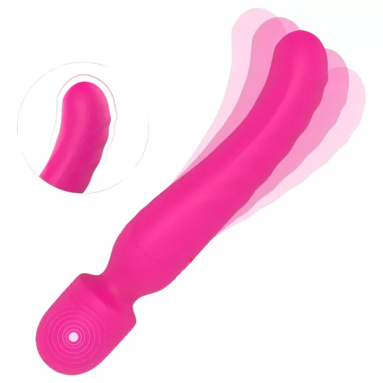 Vibes of Love Wand - akkus, melegítő, masszírozó vibrátor (pink)