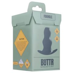 BUTTR Foxhole - üreges análtágító dildó (fekete)