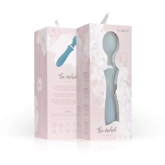 Bloom Orchid Wand - akkus, masszírozó vibrátor (türkiz)