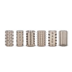   Easytoys Penis Sleeve - péniszmandzsetta szett - szürke (6db)