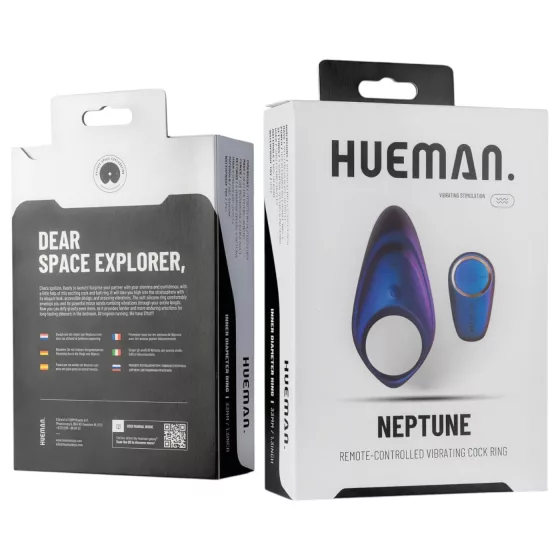 Hueman Neptune - vízálló vibrációs péniszgyűrű (lila)