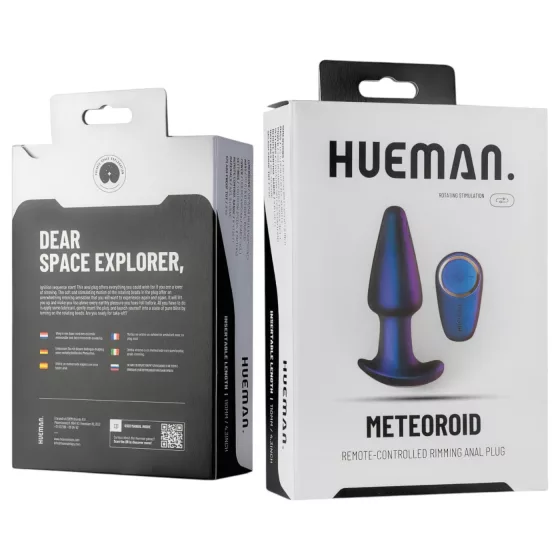 Hueman Meteoroid - rádiós, forgó gyöngyös anál vibrátor (lila)
