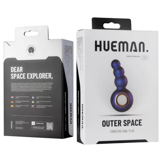 Hueman Outer Space - akkus, gyöngyös anál vibrátor (lila)