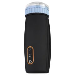   CRUIZR CM05 - akkus, lökő-szívó maszturbátor (fekete-kék)