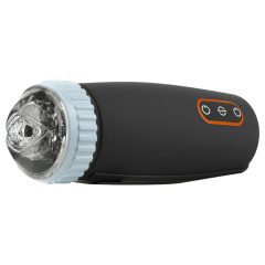   CRUIZR CM05 - akkus, lökő-szívó maszturbátor (fekete-kék)