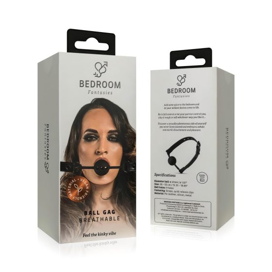Bedroom Fantasies - szájpecek légző lyukakkal (fekete)