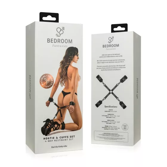 Bedroom Fantasies - boka és csukló bilincs (fekete)