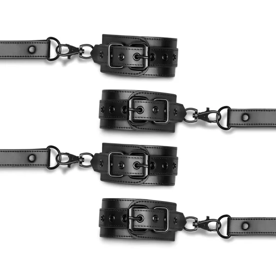 Bedroom Fantasies - boka és csukló bilincs (fekete)