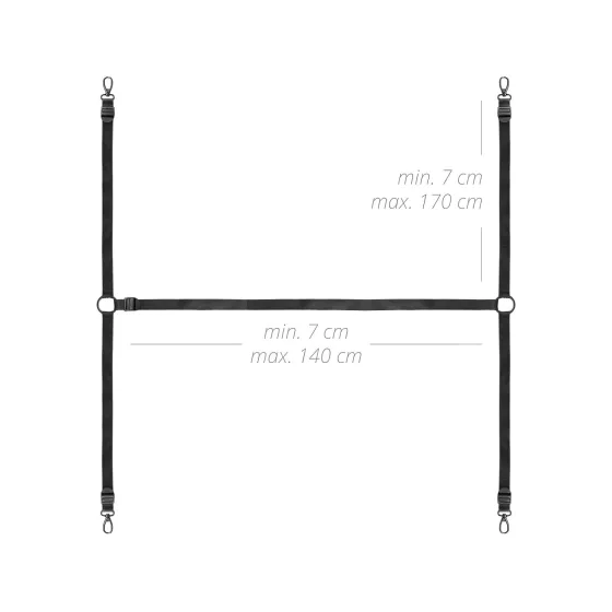 Bedroom Fantasies - ágyhoz kötöző szett (fekete)