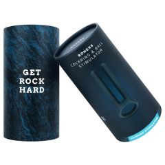 Boners - akkus péniszgyűrű és here vibrátor (kék)