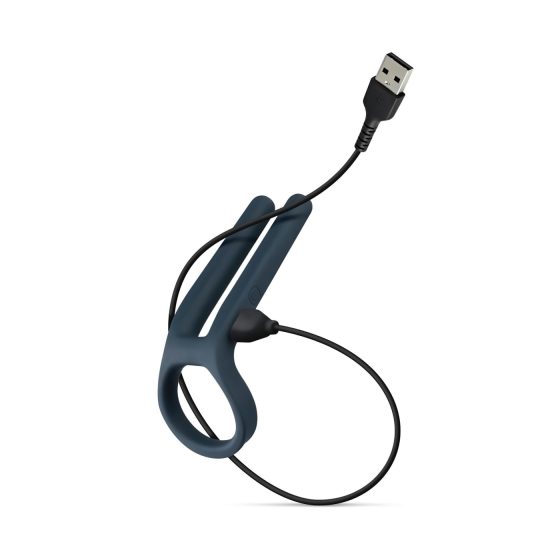 Boners - akkus péniszgyűrű és here vibrátor (kék)