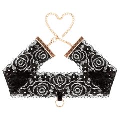 Rosy Gold - nyakörv és csukló bilincs (fekete)