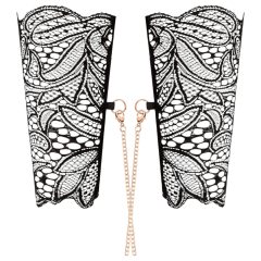 Rosy Gold - nyakörv és csukló bilincs (fekete)