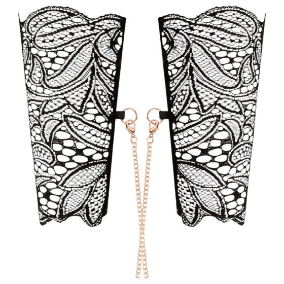 Rosy Gold - nyakörv és csukló bilincs (fekete)