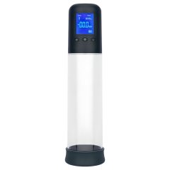 Boners - automatikus LCD péniszpumpa (átlátszó-fekete)