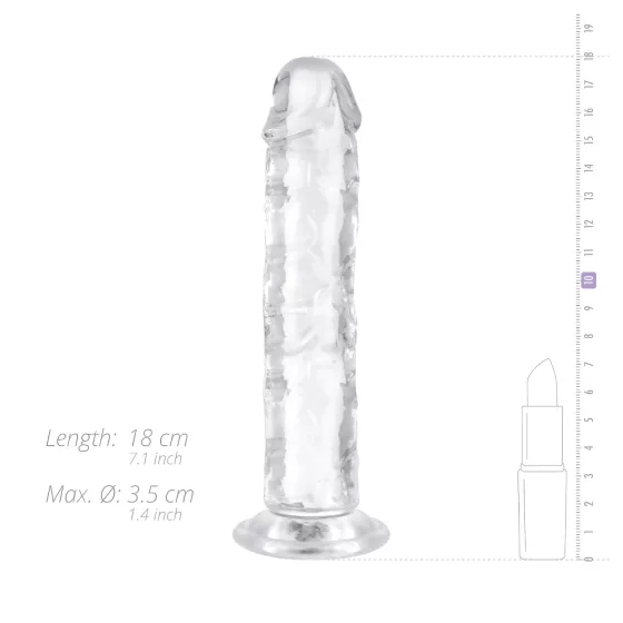 EasyToys - zselés dildó - 16cm (átlátszó)