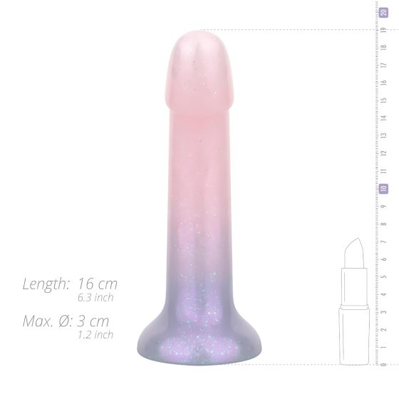 EasyToys Mermaid - csillámos dildó - 15cm (pink)